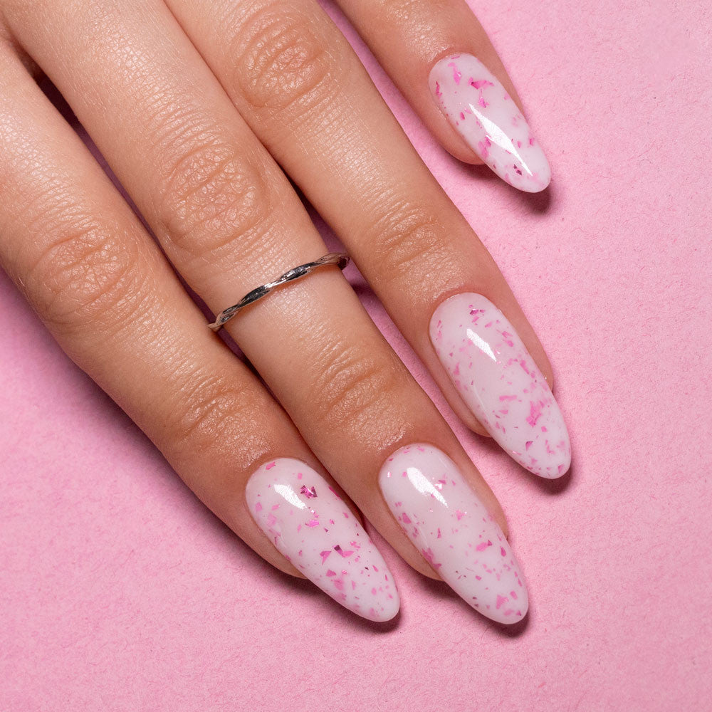 Flakes Rubber Base Milk Pink