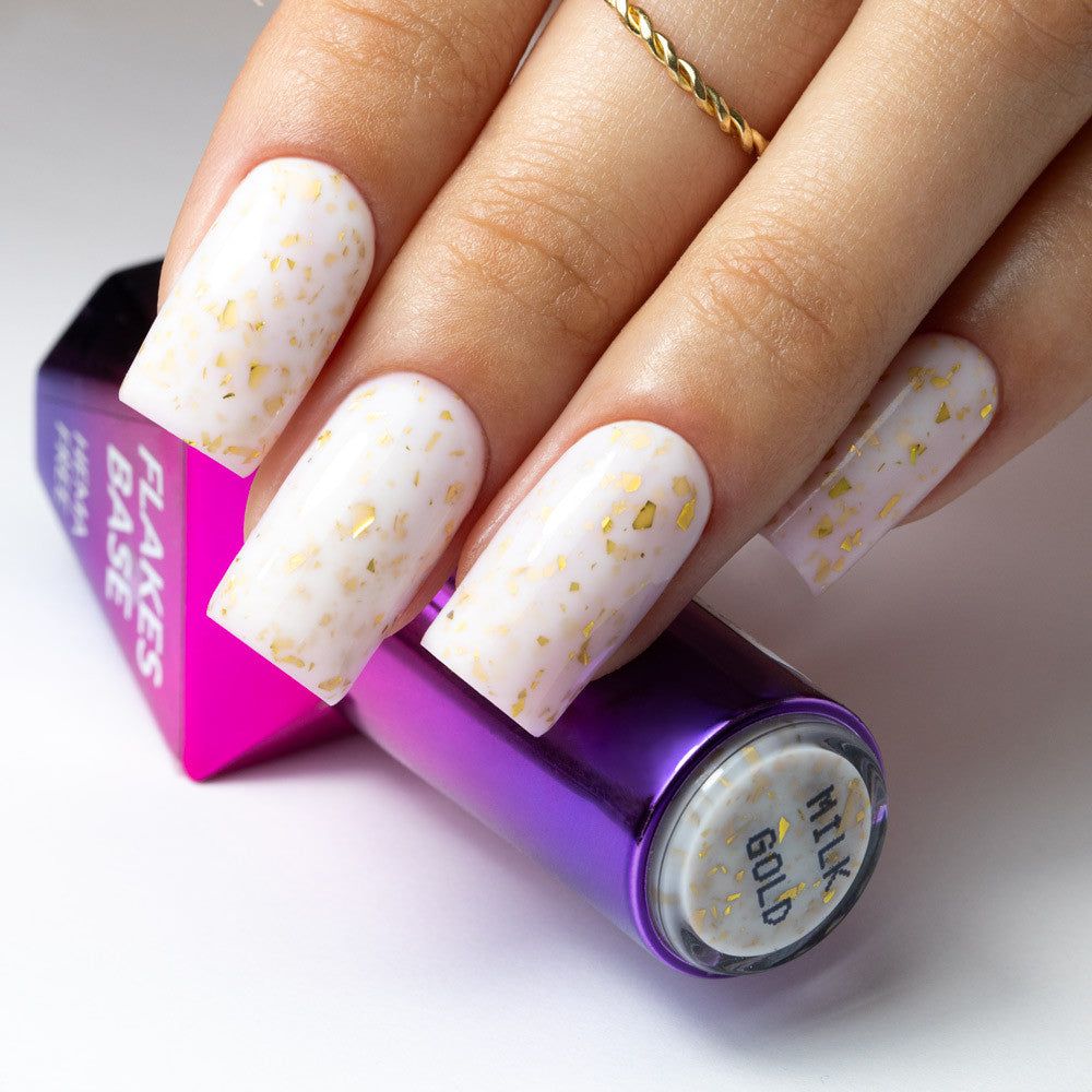 Flakes Rubber Base Milk & Gold