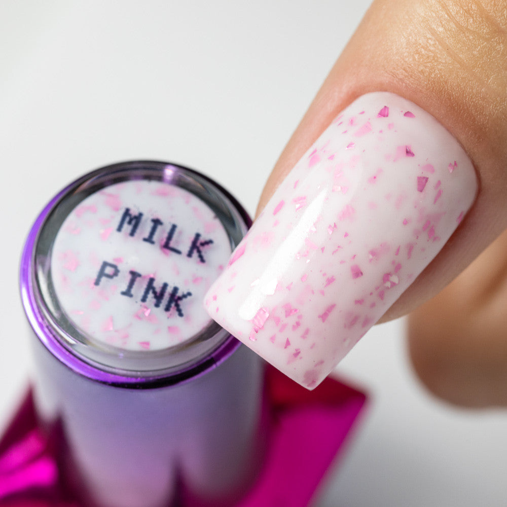 Flakes Rubber Base Milk Pink