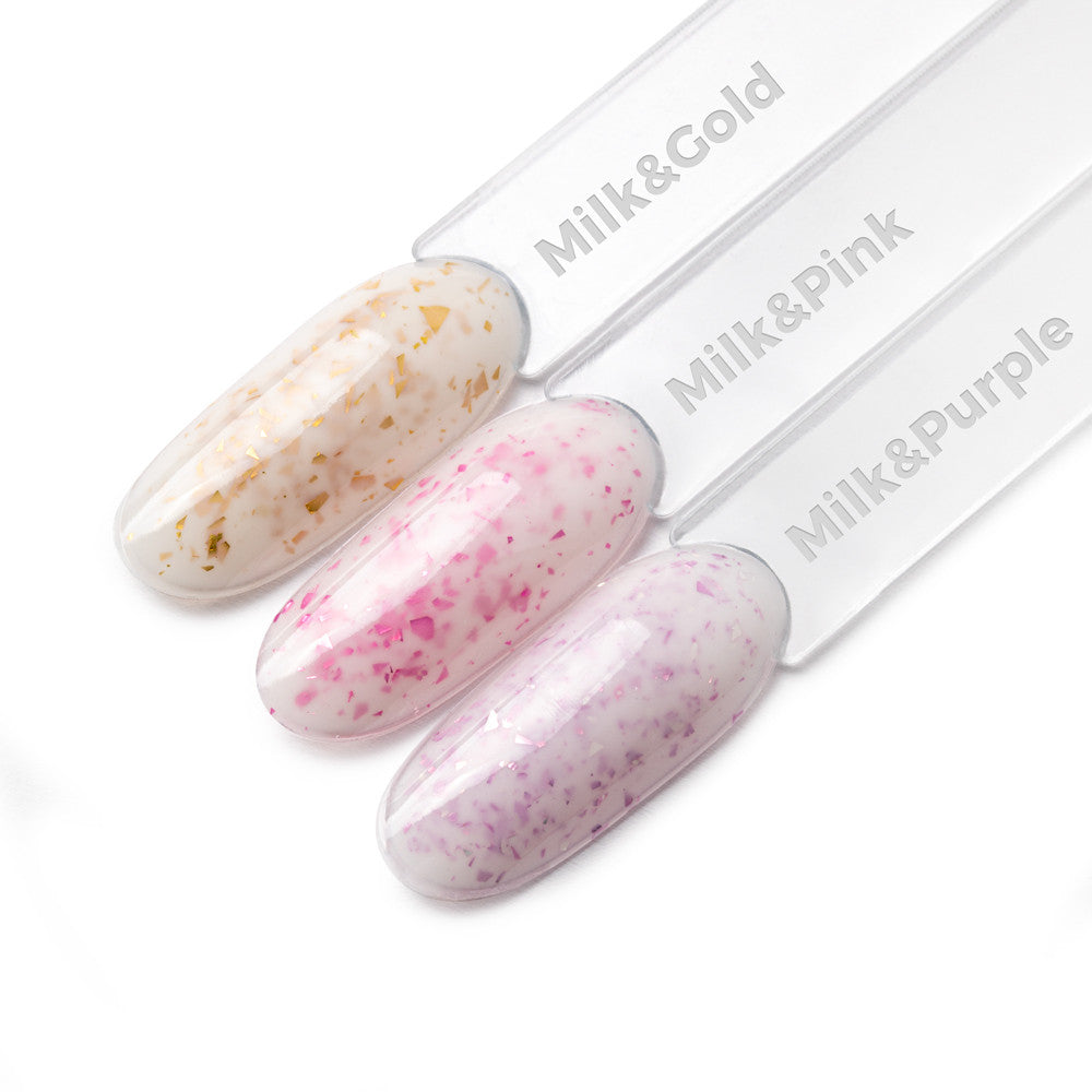 Flakes Rubber Base Milk Pink